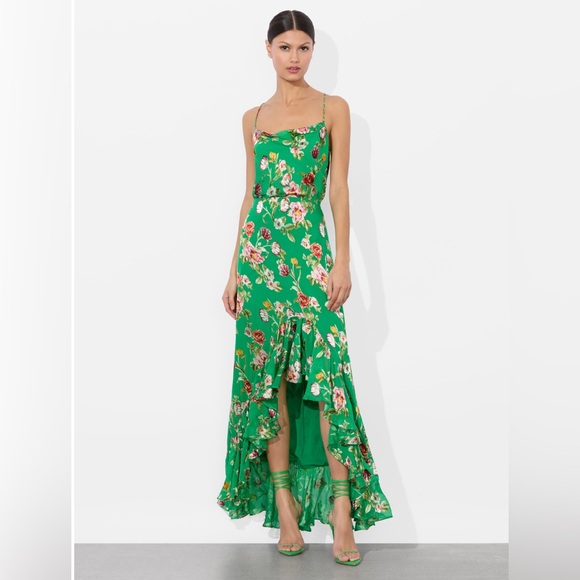 Alice + Olivia Harmon Drapey Slip Tank, Hampton Floral - Picture 2 of 14